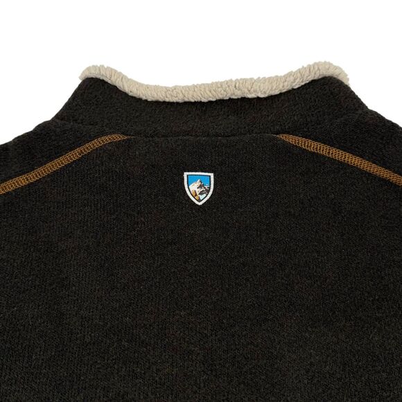 Kuhl Men's EUROPA Quarter Zip Alfpaca Fleece Espresso Brown XL - Picture 6 of 10
